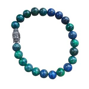 Azuriet Malachiet natuursteen herenarmband