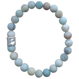 Amazoniet herenarmband met basic kraal