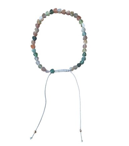 Indiaas Agaat hartjes armband van natuursteen