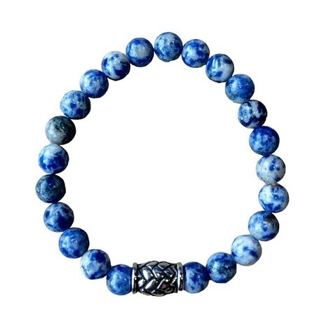 Heren armband Sodaliet natuursteen