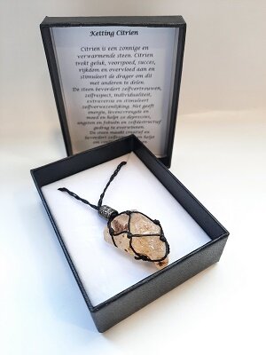 Ketting van natuursteen Citrien