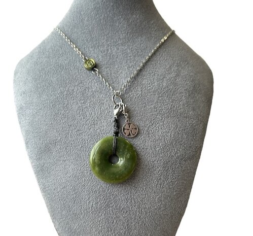 Ketting bi Schijf Nefriet Jade