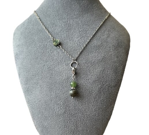 Ketting bi Schijf Nefriet Jade