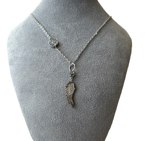 Bi schijf ketting met Fluoriet