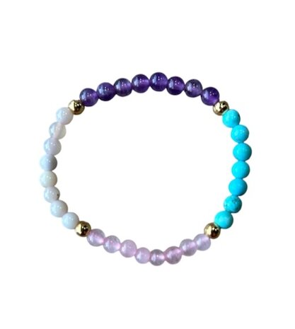 Kinder armband mix van div natuurstenen