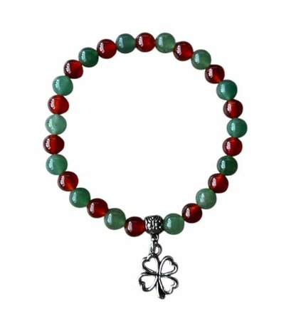 Armband met Carneool en Aventurijn