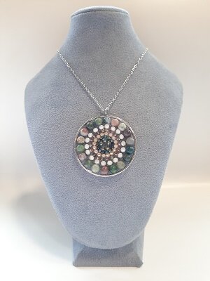 Mandala ketting Indiaas Agaat