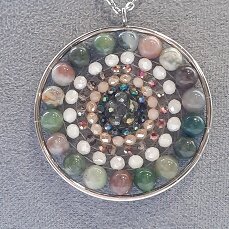 Mandala ketting Indiaas Agaat