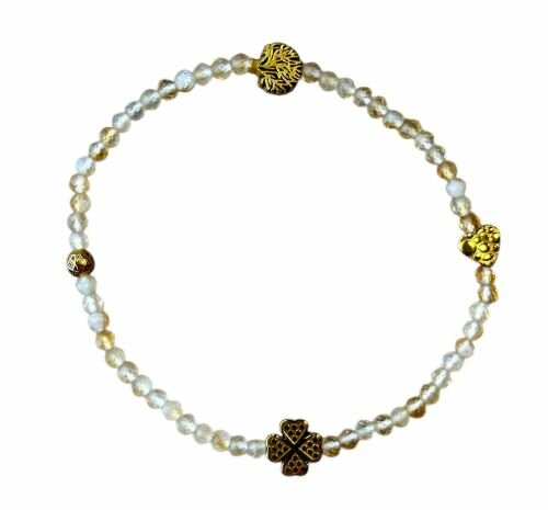 Citrien natuurstenen dames armband