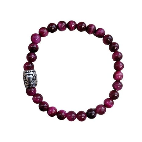 Fuchsia Tijgeroog dames armband