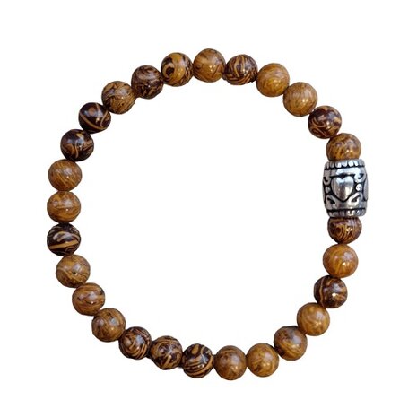 Dames armband met Goudnerf Jade
