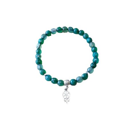 Groene agaat damesarmband met dromenvanger