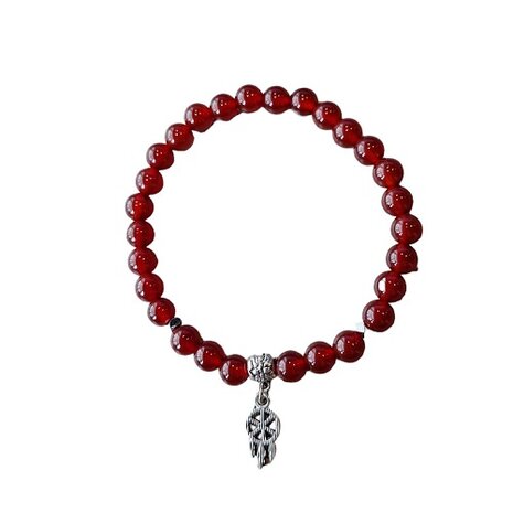 Dames armband Carneool met dreamcatcher bedel