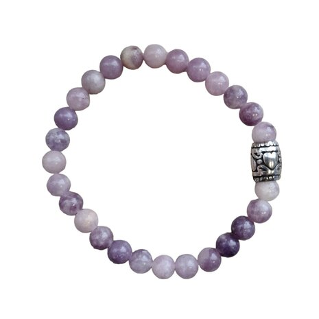 Lila Jade natuurstenen dames armband
