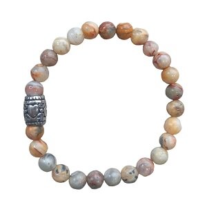 Laguna Agaat natuurstenen armband met basic kraal