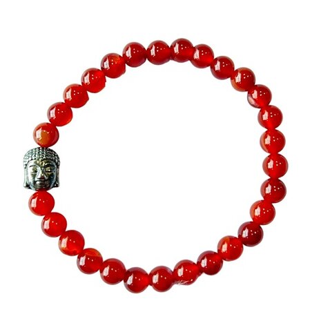 Carneool met Boeddha armband