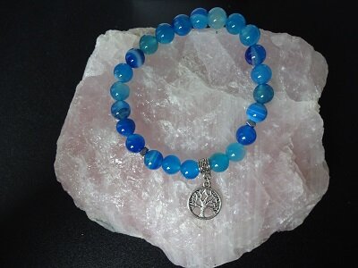 Dames armband Band Agaat met de Tree of Life