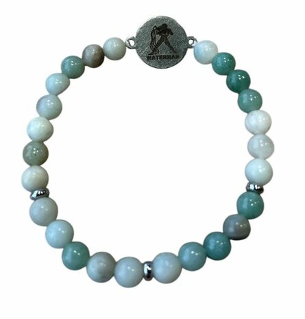 Armband Amazoniet met sterrenbeeld Waterman