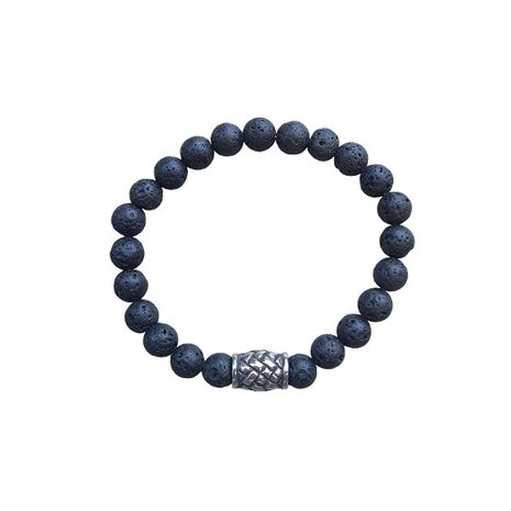 Lava natuurstenen armband voor heren