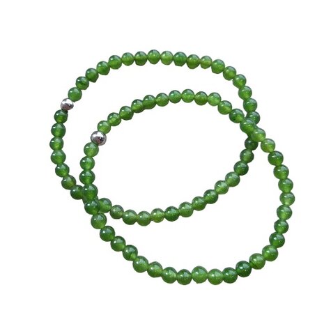 Set armbanden van groene Agaat