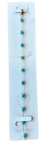 Enkelbandje met turquoise