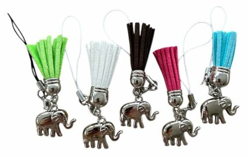 Olifantjes metallook met kwastjes