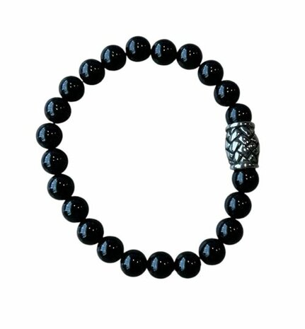 Onyx extra grote dames armband