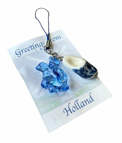 Hanger "Greetings from Holland" met paartje en klomp