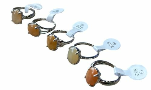 Dames ring met natuursteen Agaat (maat 19)