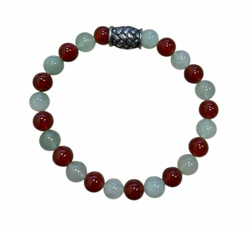 Heren armband met Aventurijn en Carneool
