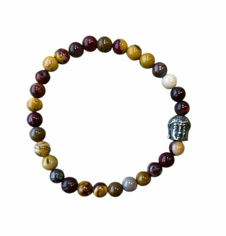 Mookaiet dames armband met Boeddha kraal